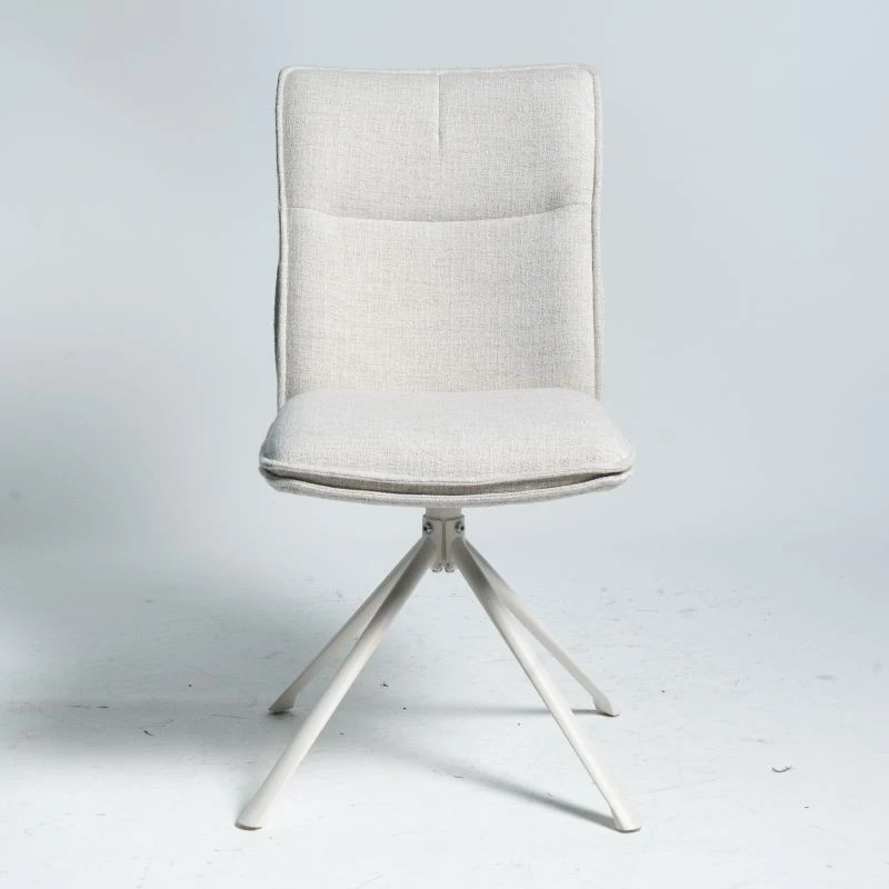 Cadair Desg Beige heb Armrest Cynhalydd Cefn gyda Pwytho